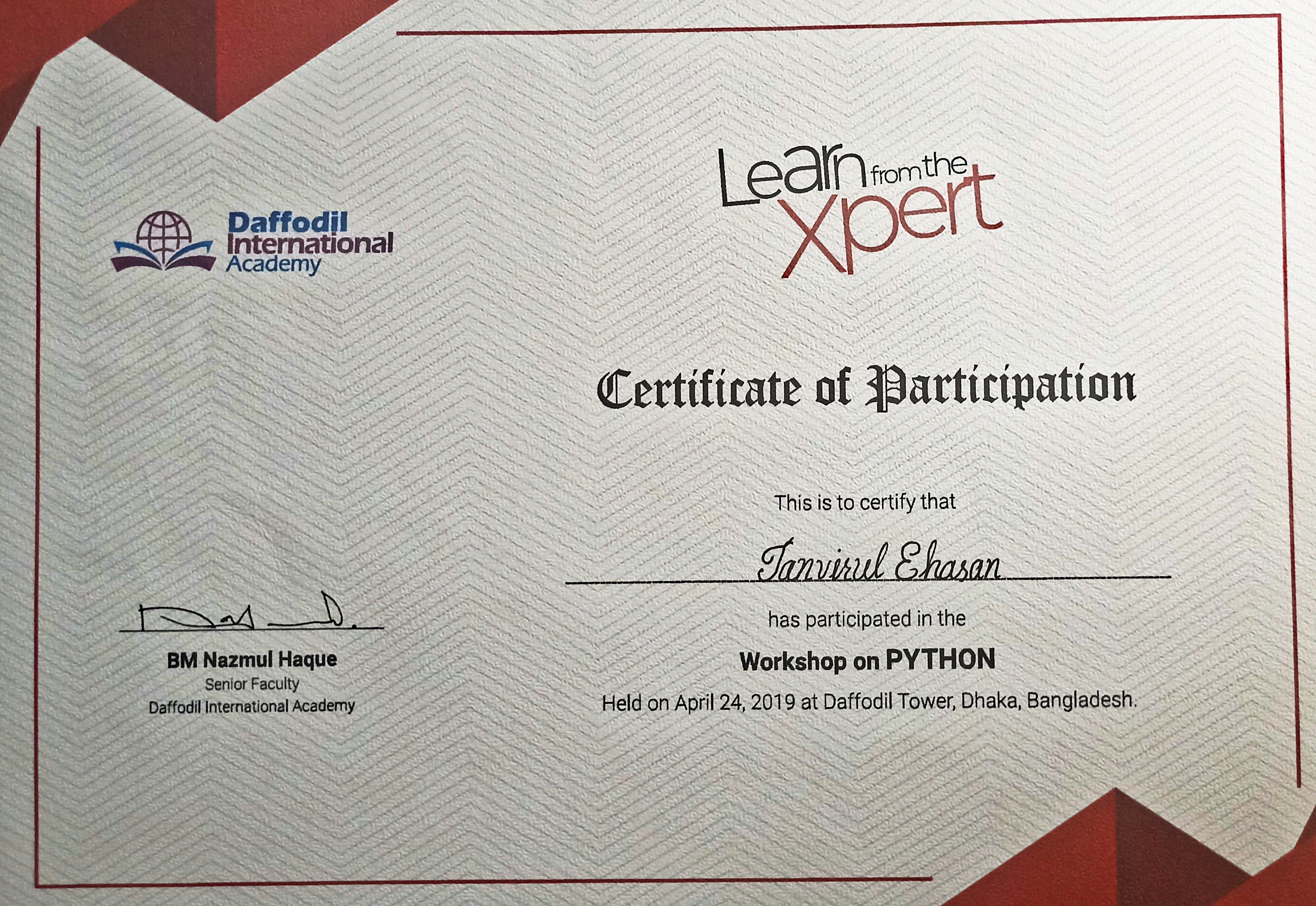 Workshop on python